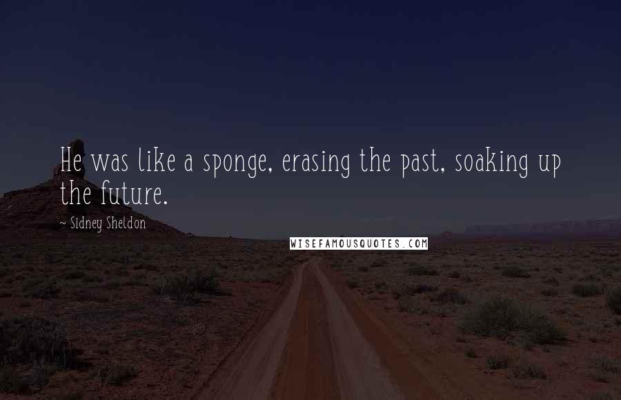 Sidney Sheldon quotes: He was like a sponge, erasing the past, soaking up the future.