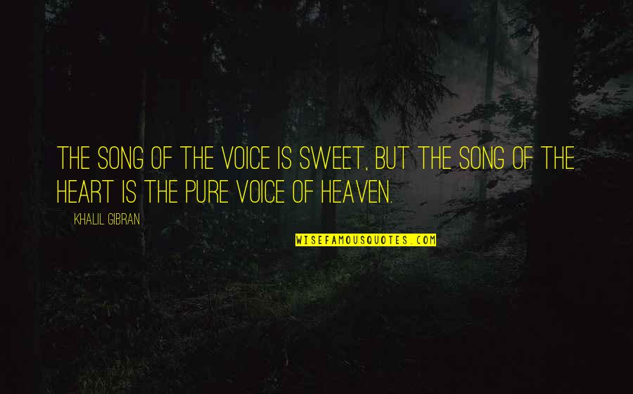 Sidney Wang Quotes By Khalil Gibran: The song of the voice is sweet, but