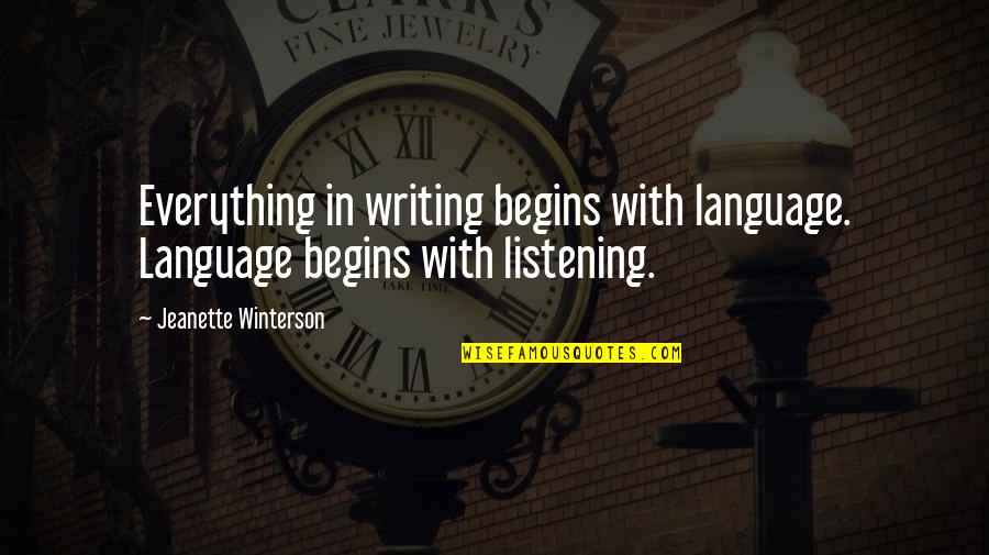 Siedepunkt Wasser Quotes By Jeanette Winterson: Everything in writing begins with language. Language begins Siedepunkt Wasser Quotes By Jeanette Winterson: Everything in writing begins with language. Language begins