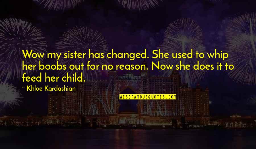Siedmiu Krasnoludk W Quotes By Khloe Kardashian: Wow my sister has changed. She used to