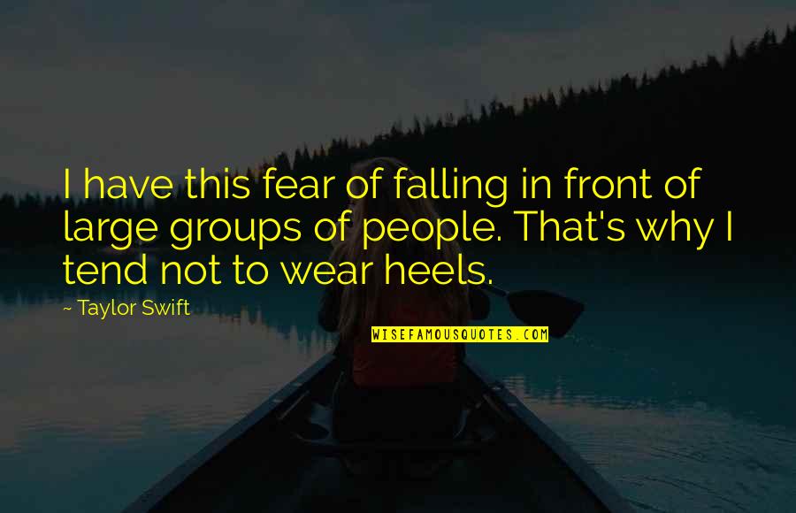 Siegfried Giedion Quotes By Taylor Swift: I have this fear of falling in front