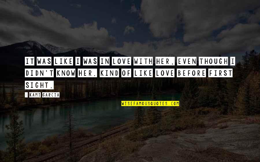 Siempre En Mi Mente Quotes By Kami Garcia: It was like I was in love with