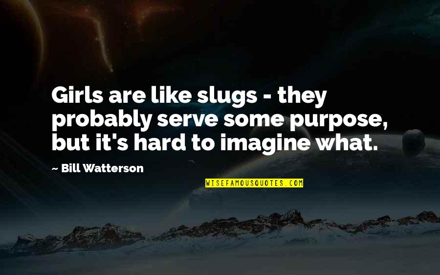 Sigalit Biton Quotes By Bill Watterson: Girls are like slugs - they probably serve
