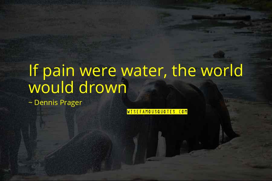 Sigaraya Barut Quotes By Dennis Prager: If pain were water, the world would drown Sigaraya Barut Quotes By Dennis Prager: If pain were water, the world would drown