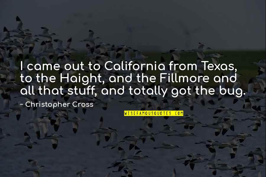 Sighduck Quotes By Christopher Cross: I came out to California from Texas, to