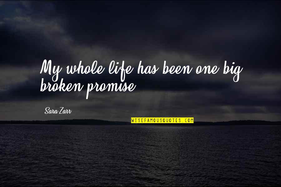 Sighlemt Quotes By Sara Zarr: My whole life has been one big broken Sighlemt Quotes By Sara Zarr: My whole life has been one big broken