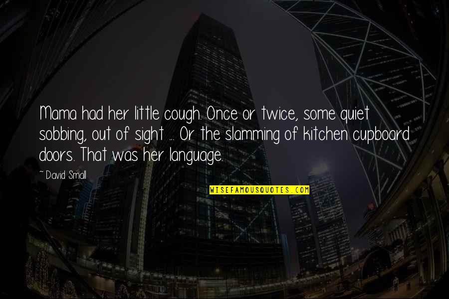 Sight'some Quotes By David Small: Mama had her little cough. Once or twice,