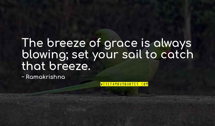 Sigley Tubes Quotes By Ramakrishna: The breeze of grace is always blowing; set