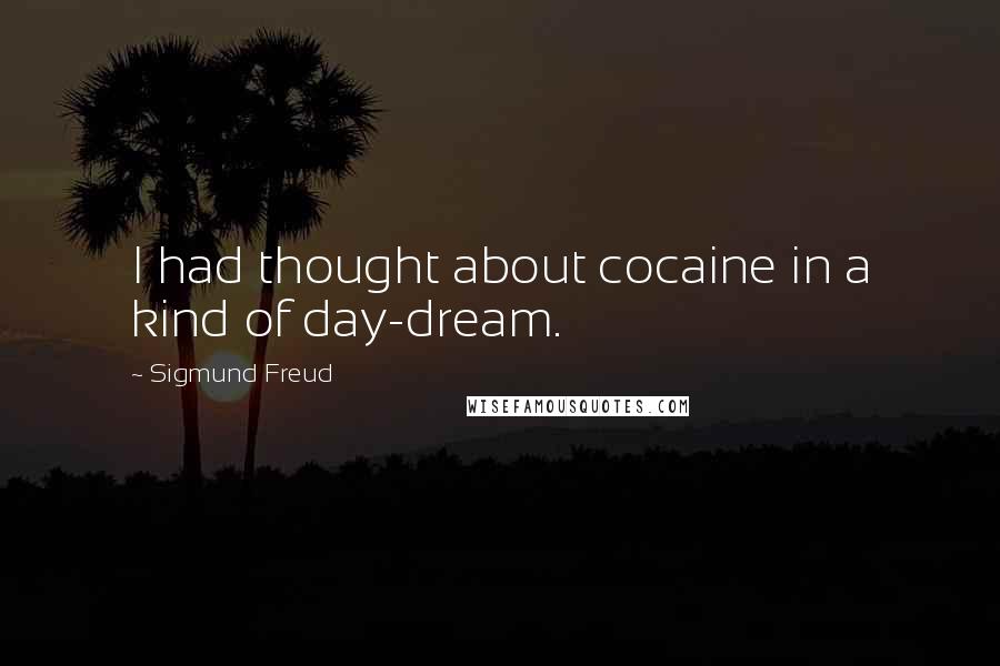 Sigmund Freud quotes: I had thought about cocaine in a kind of day-dream.