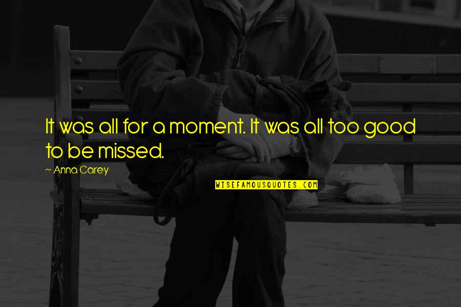 Signoria Di Quotes By Anna Carey: It was all for a moment. It was