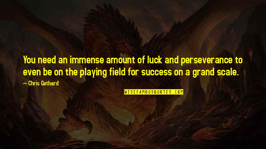 Signories Quotes By Chris Gethard: You need an immense amount of luck and Signories Quotes By Chris Gethard: You need an immense amount of luck and