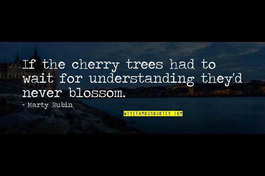 Signos De Puntuacion Quotes By Marty Rubin: If the cherry trees had to wait for