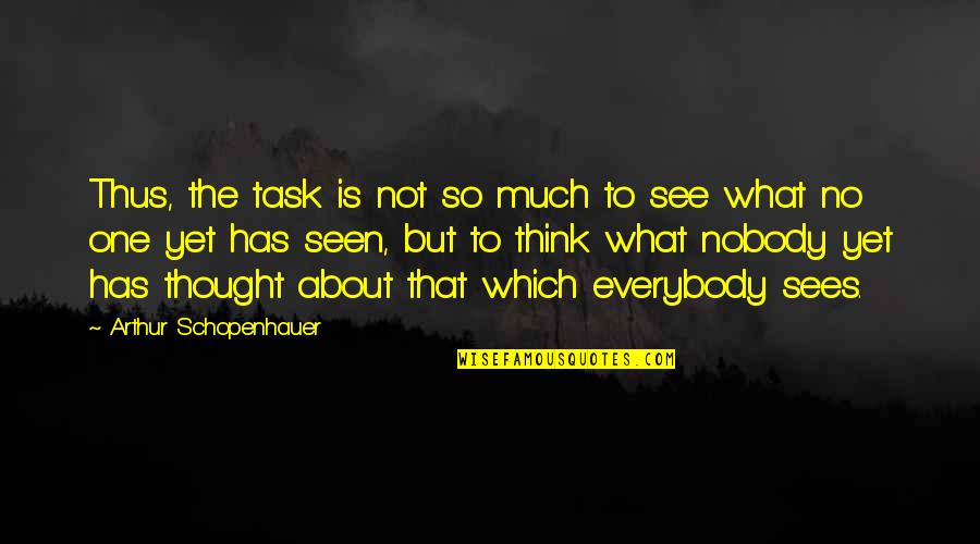 Sihra 2021 Quotes By Arthur Schopenhauer: Thus, the task is not so much to