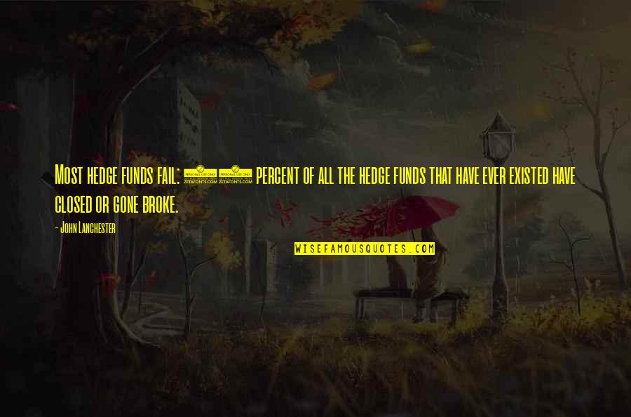 Silaghi Cristian Quotes By John Lanchester: Most hedge funds fail: 90 percent of all Silaghi Cristian Quotes By John Lanchester: Most hedge funds fail: 90 percent of all