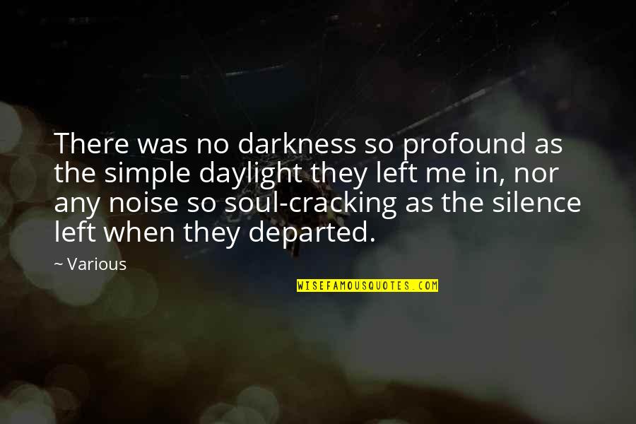 Silence And Noise Quotes By Various: There was no darkness so profound as the