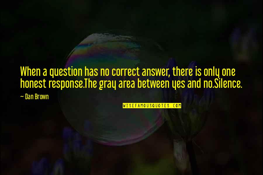 Silence Answer Quotes By Dan Brown: When a question has no correct answer, there