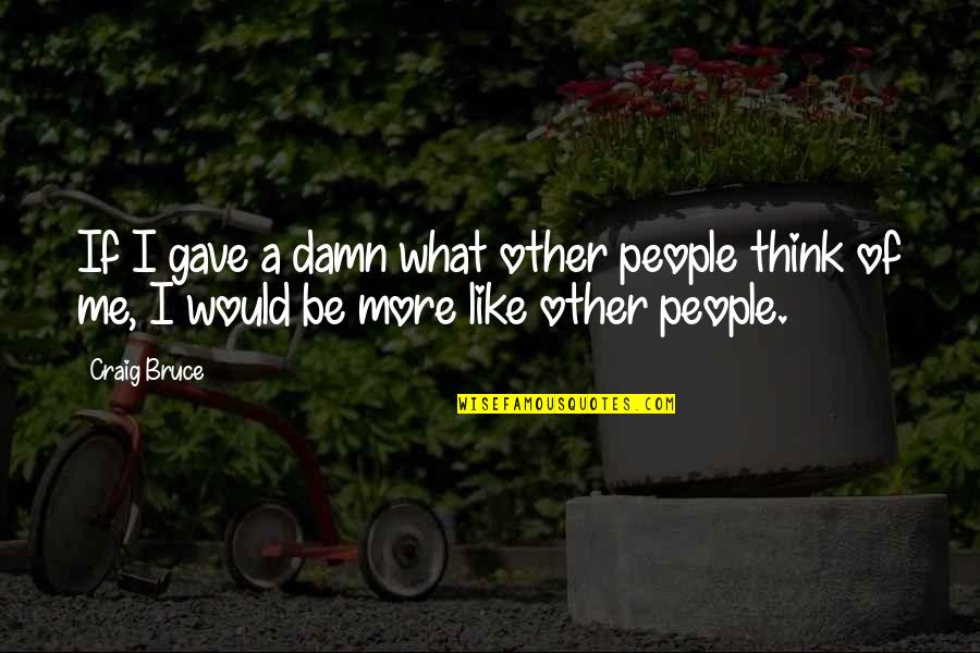 Silence In The Quran Quotes By Craig Bruce: If I gave a damn what other people