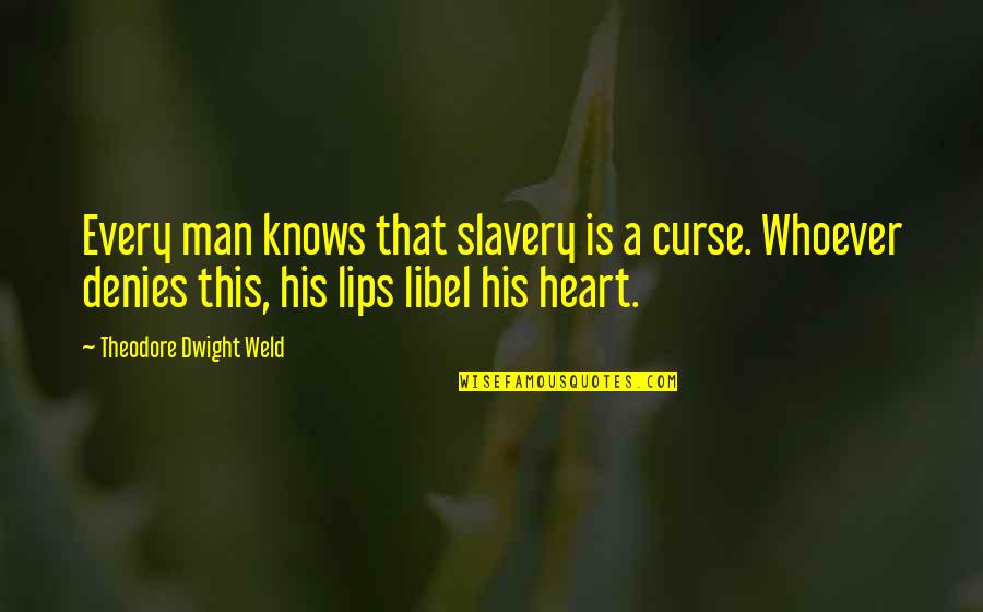 Silence Is The Best Solution Of All Problems Quotes By Theodore Dwight Weld: Every man knows that slavery is a curse. Silence Is The Best Solution Of All Problems Quotes By Theodore Dwight Weld: Every man knows that slavery is a curse.