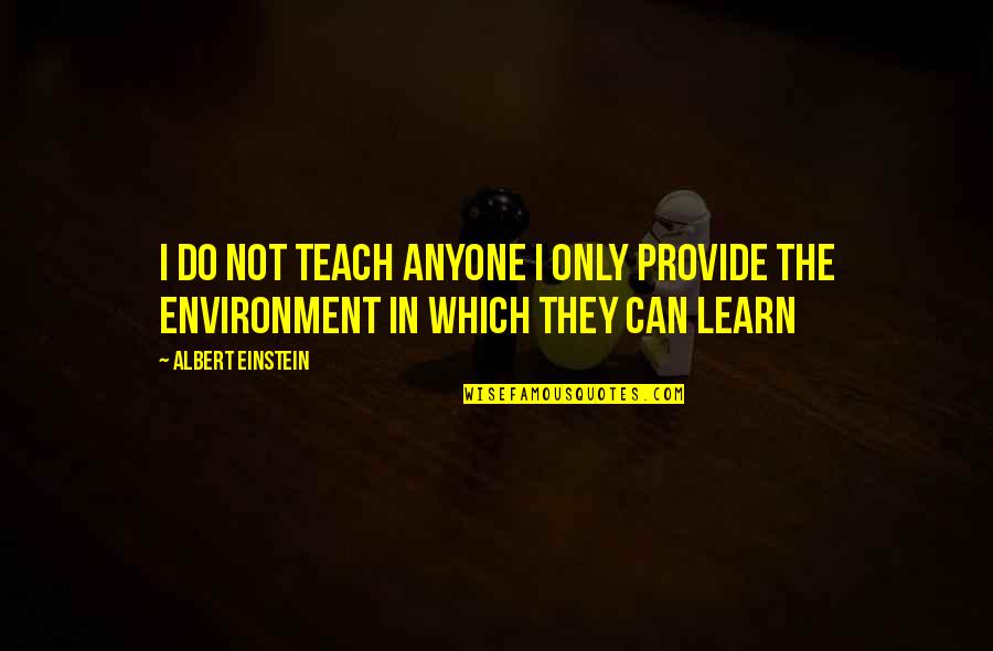 Silence Yells Quotes By Albert Einstein: I do not teach anyone I only provide