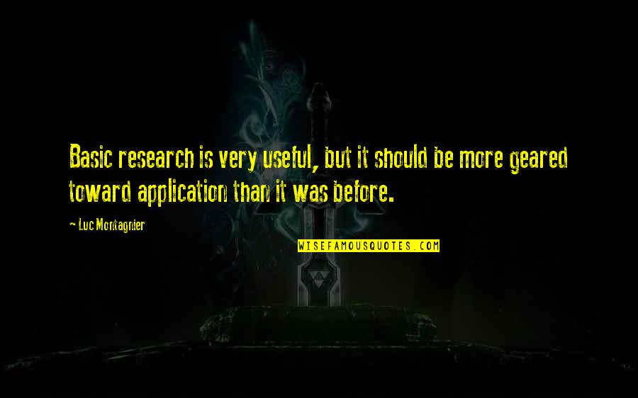 Silent Night 2012 Quotes By Luc Montagnier: Basic research is very useful, but it should