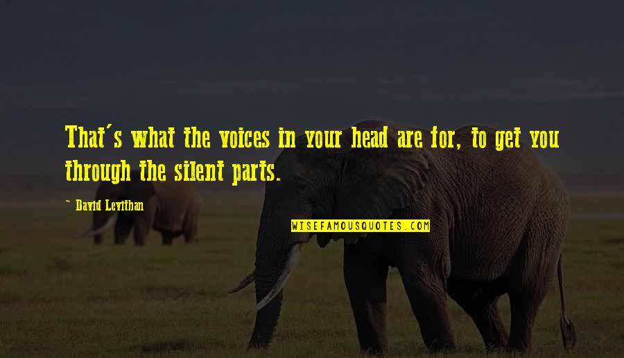 Silent Voices Quotes By David Levithan: That's what the voices in your head are