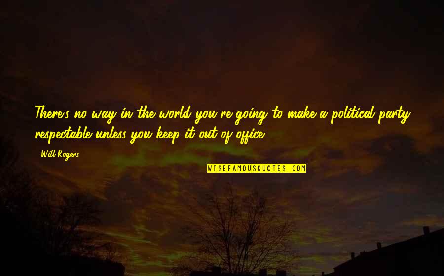 Silenzium Quotes By Will Rogers: There's no way in the world you're going