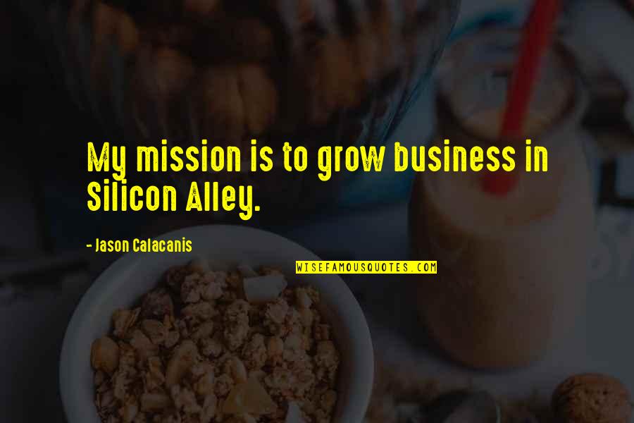 Silicon Quotes By Jason Calacanis: My mission is to grow business in Silicon