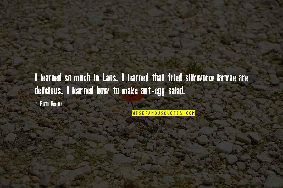 Silkworm Quotes By Ruth Reichl: I learned so much in Laos. I learned