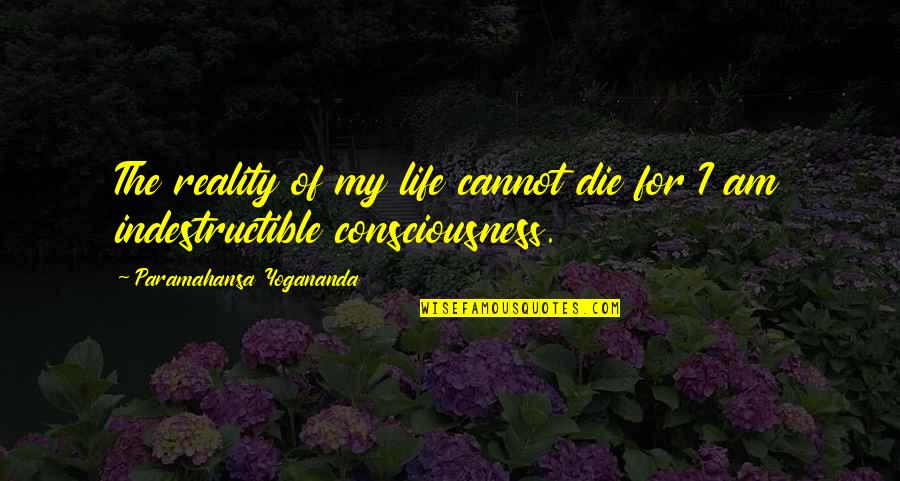 Sillies Quotes By Paramahansa Yogananda: The reality of my life cannot die for