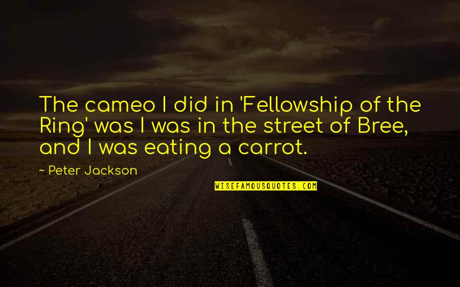 Sillies Quotes By Peter Jackson: The cameo I did in 'Fellowship of the Sillies Quotes By Peter Jackson: The cameo I did in 'Fellowship of the