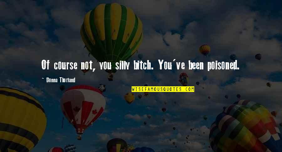 Silly Quotes By Donna Thorland: Of course not, you silly bitch. You've been