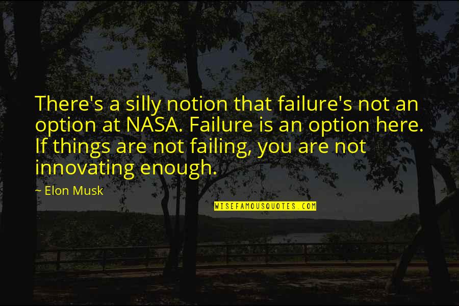 Silly Things Quotes By Elon Musk: There's a silly notion that failure's not an Silly Things Quotes By Elon Musk: There's a silly notion that failure's not an