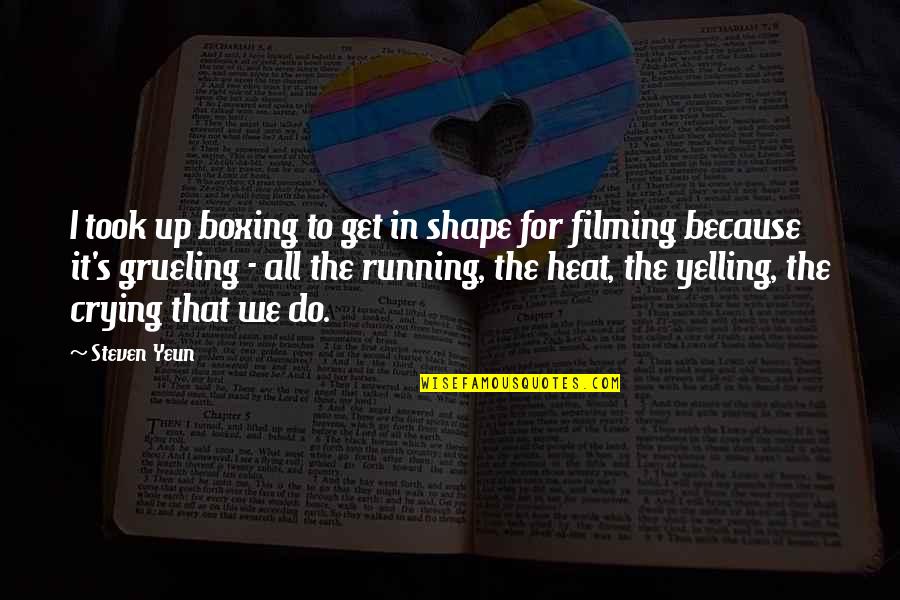 Silmarils For Sale Quotes By Steven Yeun: I took up boxing to get in shape Silmarils For Sale Quotes By Steven Yeun: I took up boxing to get in shape