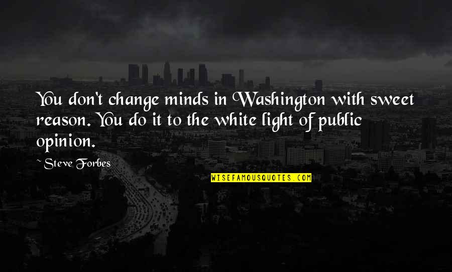 Silogismos Irregulares Quotes By Steve Forbes: You don't change minds in Washington with sweet