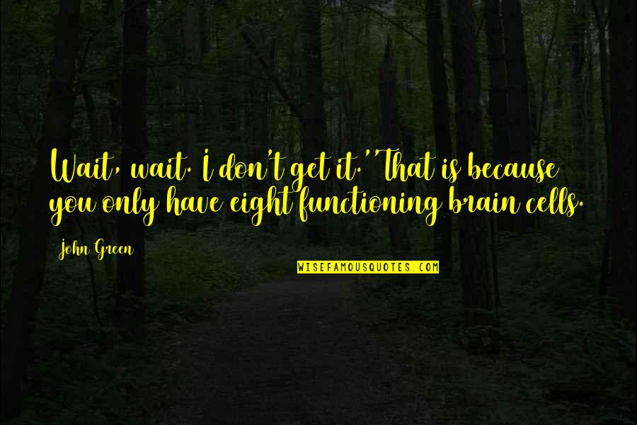 Silouans Song Quotes By John Green: Wait, wait. I don't get it.''That is because Silouans Song Quotes By John Green: Wait, wait. I don't get it.''That is because