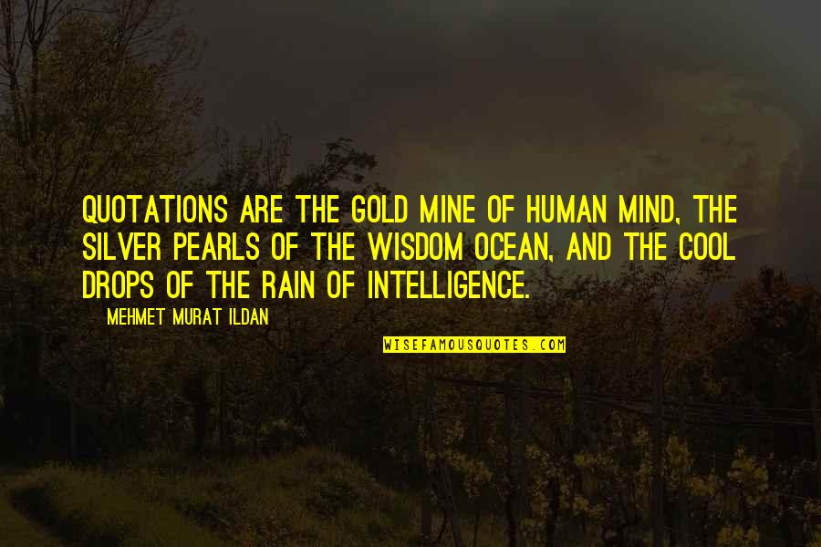 Silver In The Mine Quotes By Mehmet Murat Ildan: Quotations are the gold mine of human mind,