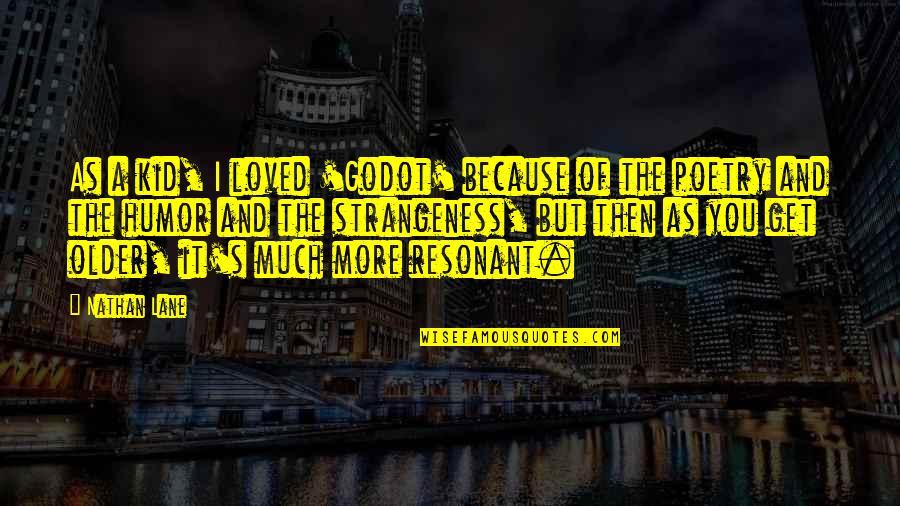 Silvolite Quotes By Nathan Lane: As a kid, I loved 'Godot' because of Silvolite Quotes By Nathan Lane: As a kid, I loved 'Godot' because of