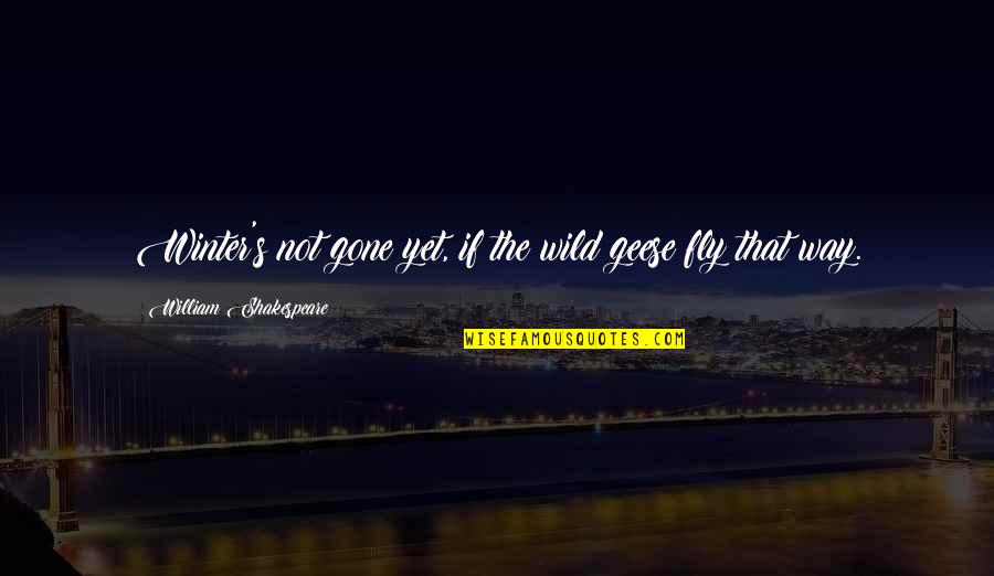 Simas Gamer Quotes By William Shakespeare: Winter's not gone yet, if the wild geese