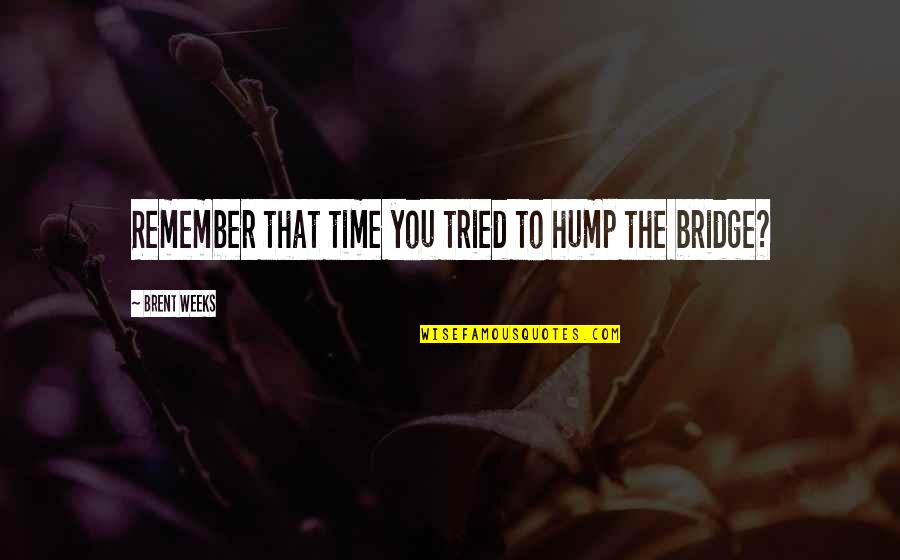 Simas Kudirka Quotes By Brent Weeks: Remember that time you tried to hump the Simas Kudirka Quotes By Brent Weeks: Remember that time you tried to hump the