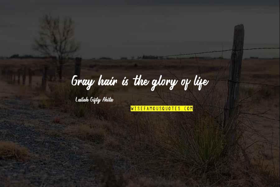 Simmental Quotes By Lailah Gifty Akita: Gray hair is the glory of life.