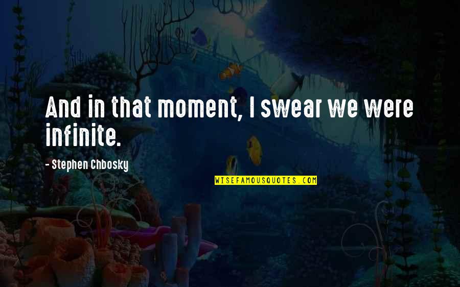 Simmies Restaurant Quotes By Stephen Chbosky: And in that moment, I swear we were Simmies Restaurant Quotes By Stephen Chbosky: And in that moment, I swear we were