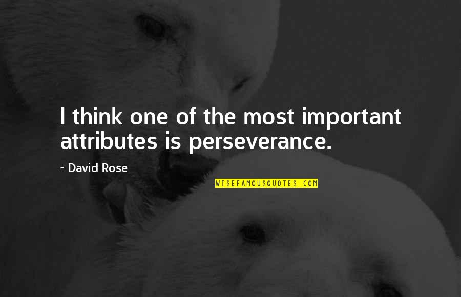 Simo Hayha Communism Quote Quotes By David Rose: I think one of the most important attributes