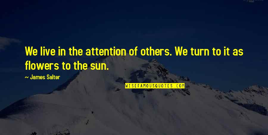 Simpel Usu Quotes By James Salter: We live in the attention of others. We