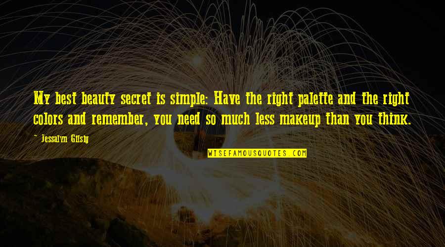 Simple And Beauty Quotes By Jessalyn Gilsig: My best beauty secret is simple: Have the