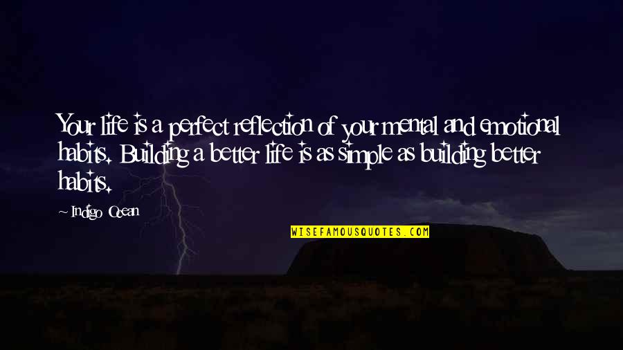 Simple And Perfect Quotes By Indigo Ocean: Your life is a perfect reflection of your