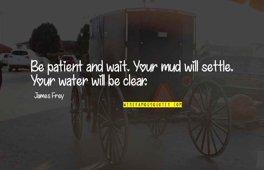 Simple But Cute Quotes By James Frey: Be patient and wait. Your mud will settle.