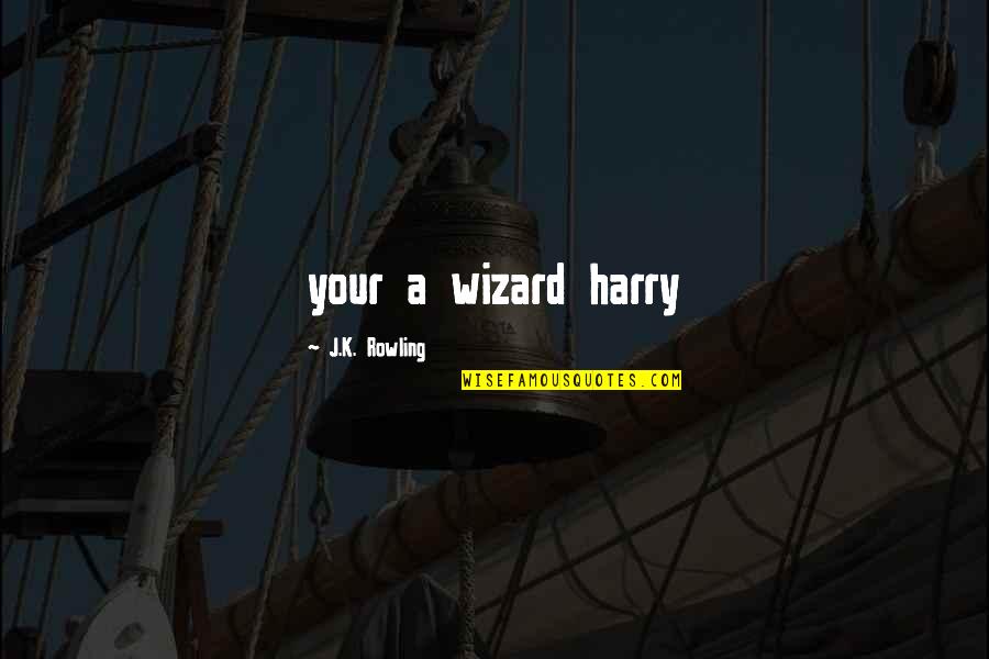 Simple But Effective Quotes By J.K. Rowling: your a wizard harry