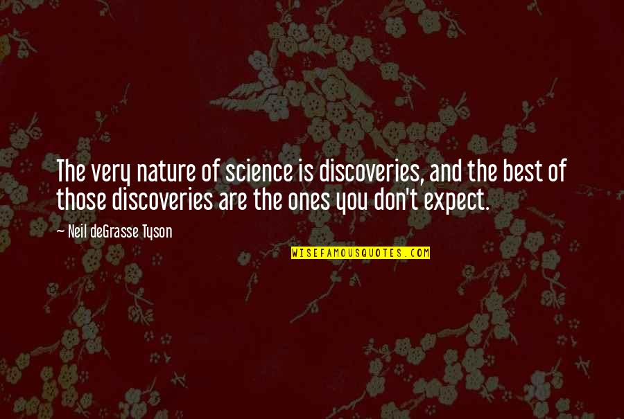 Simple Occasion Quotes By Neil DeGrasse Tyson: The very nature of science is discoveries, and