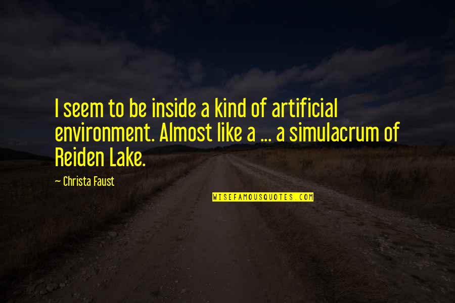 Simulacrum Quotes By Christa Faust: I seem to be inside a kind of