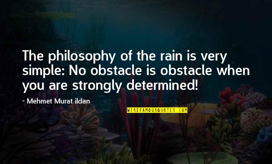 Simulatioque Quotes By Mehmet Murat Ildan: The philosophy of the rain is very simple: